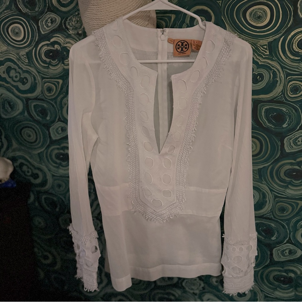 Tory Burch sz S white tunic